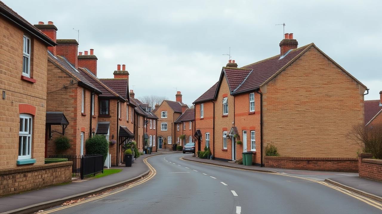 Melton Mowbray country-town residential street, JBRC Ltd electrician coverage area