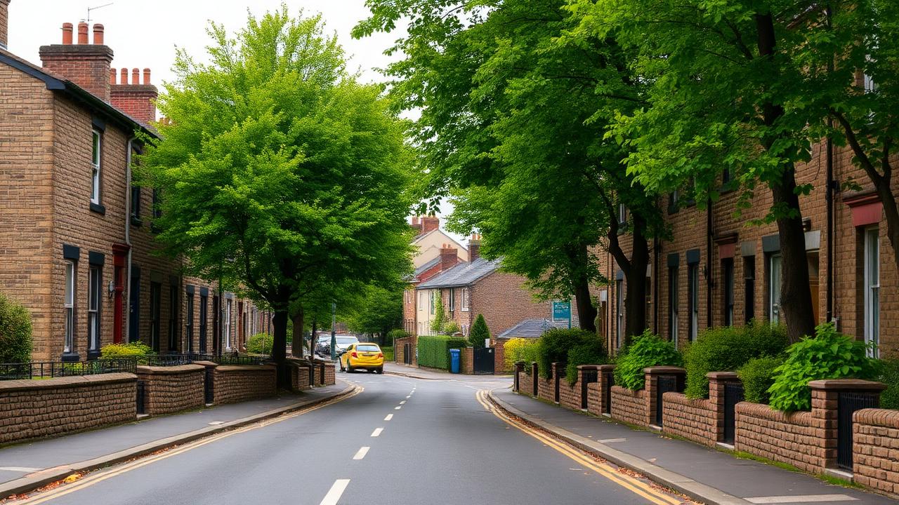 Rotherham tree-lined residential street, JBRC Ltd electrician coverage area