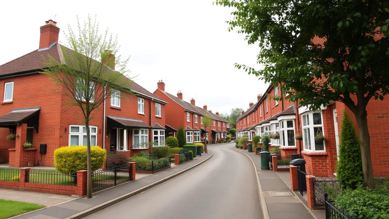 Worksop residential street, JBRC Ltd electrician coverage area